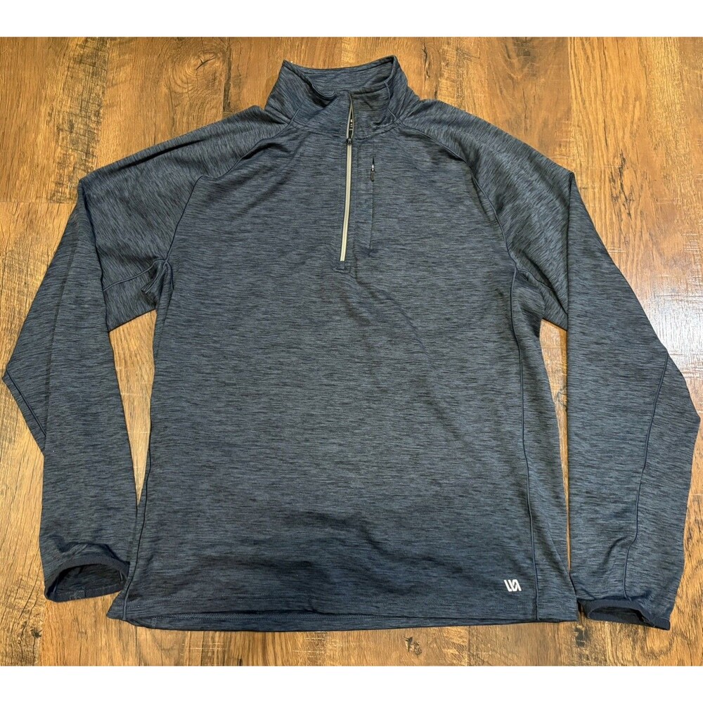 VRST Mens Medium Accelerate Warm Half Zip Pullovers Navy Performance Stretch